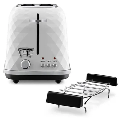 Obrázek produktu pro De’Longhi CTJ 2103.W, 2 krajíců, Černá, Bílá, Plast, 900 W, 220 - 240 V, 50 - 60 Hz