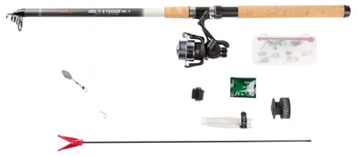 Produktbild von Rocktrail Feeder Angelset 300 Grundangel Rute Rolle Zubehör Tasche Set Komplett