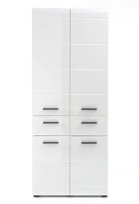 Produktbild von trendteam Bad Stauraumelement Skin/Gloss/Line Weiß Nachbildung/Weiß Hochglanz Tiefzieh 60 x 182 x 31 cm
