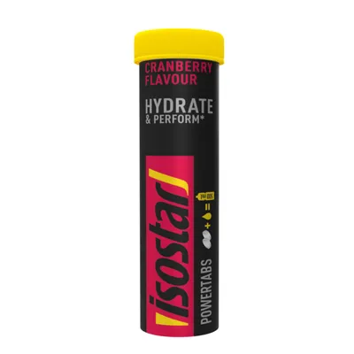 Obrázok produktu pre Isostar Powertabs, Športový nápoj, Koncentrát, Tabletka, 10 kusov, Brusnica, Izotonický