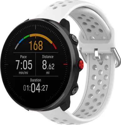 Produktbild von Strap-it Polar Vantage M Silikonarmband mit Löchern (Weiß)