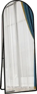 Obrázek produktu pro Zrcadlo po celé délce, elegantní design, bezpečnost proti výbuchu, černé - 162 cm x 53 cm
