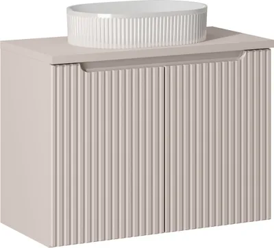 Produktbild von Waschtisch 80cm mit Keramikwaschbecken, kaschmir, NEWPORT-56-CASHMERE