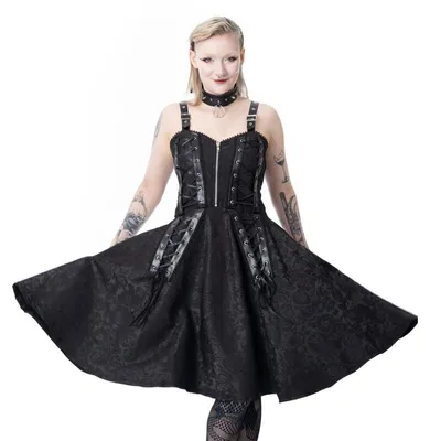 Produktbild von Poizen Industries Kurzes Kleid Damen Raven Rose Dress schwarz S