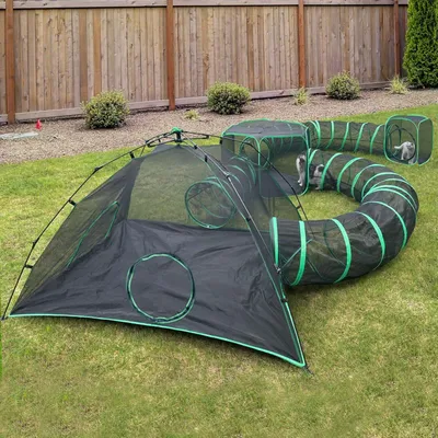 Immagine prodotto di Tenda per gatti 6-in-1 - Rifugio per gatti - Tende per gatti - Pieghevole - Tenda portatile per gatti - con 1 tenda a cupola
