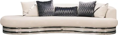 Zdjęcie produktu dla Sofa 3-osobowa Sofa 3-osobowa tapicerowana sofa z tkaniny nowoczesna biała