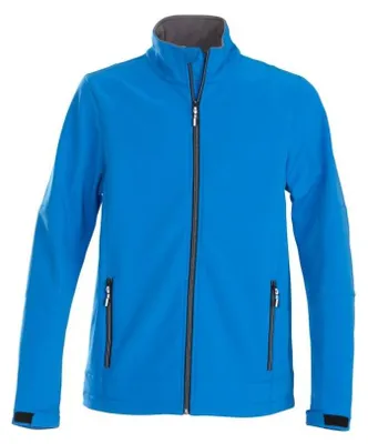 Imagen del producto de Chaqueta softshell para hombre "Trial" (talla L), color azul verdoso