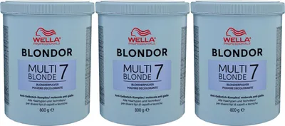 Produktbild von Wella Blondor Multi Blonde Powder 3 x 800g Pulver Blondierung Blondierpulver Set