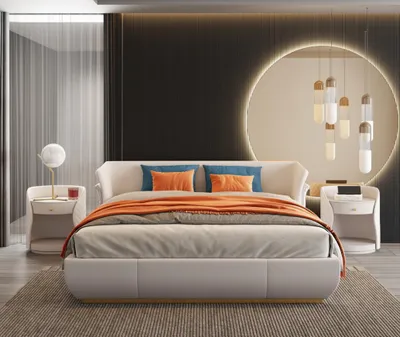 Obrázek produktu pro Čalounění postele Design manželské postele Spací pokoj 180x200cm