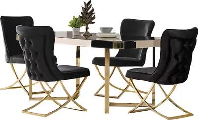 Zdjęcie produktu dla Stół do jadalni Stół do jadalni Designerski stół do jadalni Złoty szklany stół Stoły 160x90