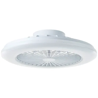 Zdjęcie produktu dla BRILLIANT biała lampa sufitowa SALERNO | Ø 49cm | lampa sufitowa z wentylatorem | sterowana za pomocą pilota | 40W 4700lm RGB | tworzywo sztuczne/metal