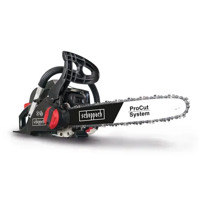 Produktbild von Scheppach Benzin-Kettensäge CSP41 | 41 cm3 / 2-Takt-Benzinmotor | Schnittstärke 37,5 cm | 16“ Oregon Qualitäts-Schwert | Automatische Kettenschmierung