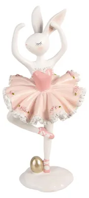 Obrázok produktu pre Clayre & Eef dekoratívna figúrka králika 16x16x35 cm biely plast
