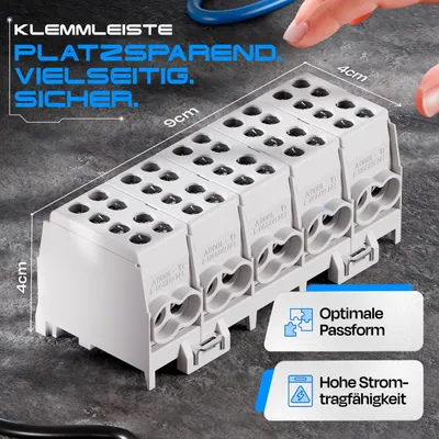 Produktbild von SD ProfiLine Abzweigklemme HLAK 25-5/10 gr-S  (5xgrau), 1 Stück