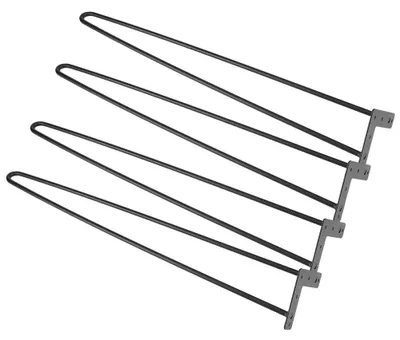 Produktbild von Set mit 4 Möbelbeinen – Schwarze Metalltischbeine – Robust und langlebig – Geeignet für Schreibtische und Stühle – Höhe 71 cm – Modernes Design