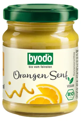 SOS MUSZTARDOWO - POMARAŃCZOWY BEZGLUTENOWY BIO 125 ml - BYODO