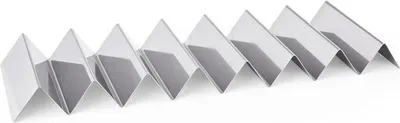 Produktbild von 6x Snackpresenter mit 7 Ablagen, 57 x 17 x 4,5 cm, Chromnickelstahl