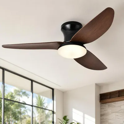 Produktbild von Deckenventilator mit Beleuchtung leise, Ø100cm DC Motor 6 Stufen, Smart APP & Fernbedienung, Dimmbar 3 Farben Umkehrbare Windrichtung Wohnzimmer Büro