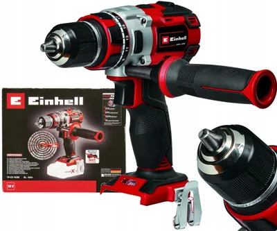 Zdjęcie produktu dla Einhell TP-CD 18/80 Li BL-Solo, Wiertarka pistoletowa, Zamek centralny, Bezszczotkowy, Czarny, Czerwony, 1,3 cm, 2 mm