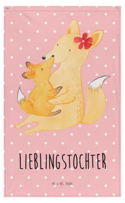 Produktbild von Mr. & Mrs. Panda Gobelin Fuchs Mama - Rot Pastell - Geschenk, Tapestry, Tochter, Wandteppich, Hängedeko, Wandbehang, Muttertag, Mutter, Schoß, Wandbild