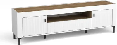 Produktbild von Fernsehschrank Mossa Mo8 Tv-Lowboard 177X52X40Cm Unterschrank Hängend Oder Stand 2 Türen 1 Schublade Weiß