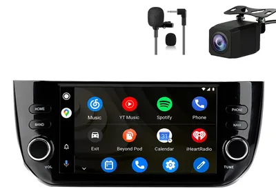 Image de Autoradio Android 7 pouces, 64 Go, pour Fiat Grande Punto 2007-2012, avec CarPlay, Android Auto, navigation et Bluetooth
