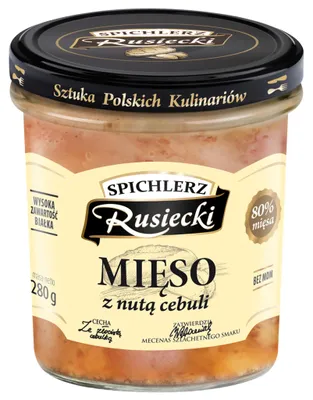 Zdjęcie produktu dla Spichlerz Rusiecki Mięso z nutą cebuli 280g