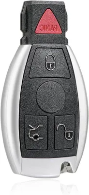 Imagen del producto de Llave de repuesto inteligente - Llavero - Mando a distancia para acceso sin llave - Mando a distancia de 4 botones - Llave inteligente - Compatible con Mercedes - Color .