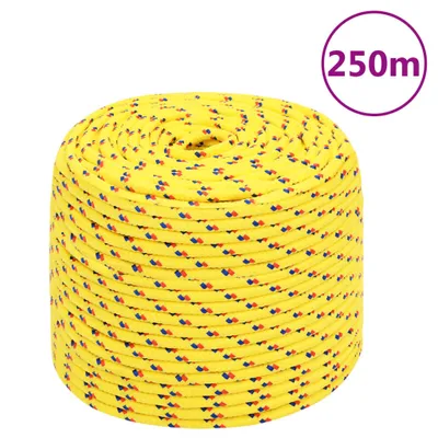 Zdjęcie produktu dla vidaXL Bootsseil Gelb 8 mm 250 m Polypropylen