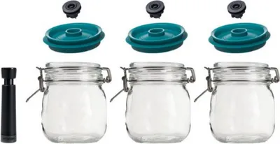 Image de Bocaux sous vide 3 pièces 1l vert - Airtender - AT8404 -