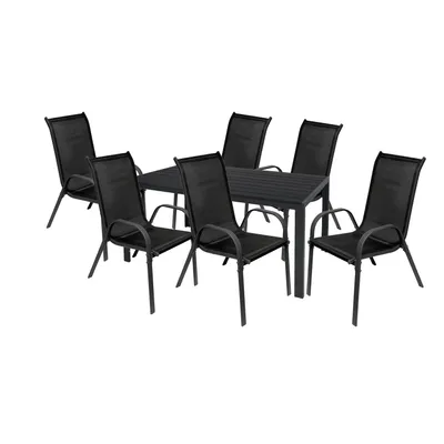 Produktbild von Gartengarnitur Sitzgarnitur 7-teilig 150x80cm Nonwood