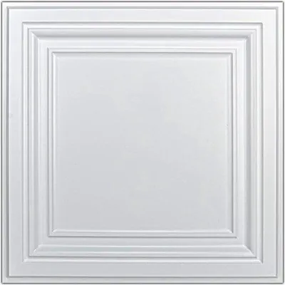 Immagine prodotto di Plafone decorativo a goccia Plafone in PVC 61x61cm in plastica bianca - Set di 12 - Plafone grande