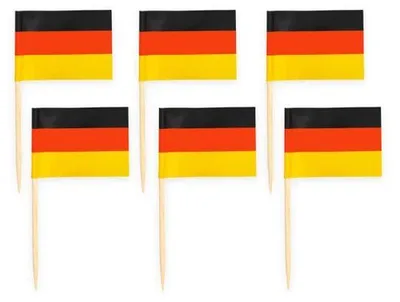 Produktbild von 50 Deutschland Flaggen Party Picker 8cm
