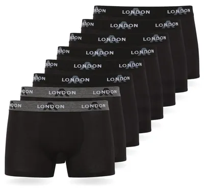 Productafbeelding van FM London, 4-delige set hipster boxershorts voor heren, met elastische tailleband
