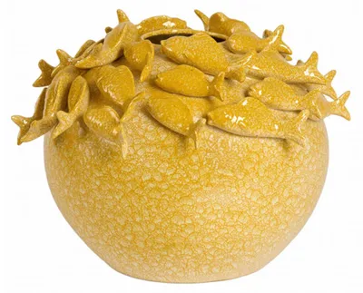 Immagine prodotto di Vaso giallo in Vetroceramica raffinato Light & Living Fish