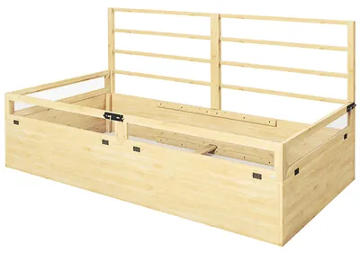 Produktbild von Outsunny Hochbeet mit Rankhilfe, Kräuterbeet, Pflanzkasten aus Holz für Garten
