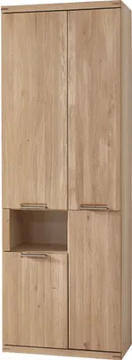 Produktbild von Garderobenschrank Eiche teilmassiv 70 cm Nr.01 Bianco