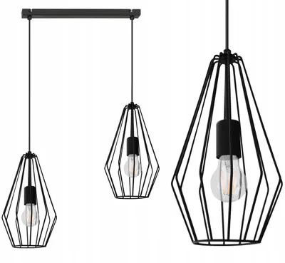 Produktbild von Diamant Pendelleuchte Loft Industrial E27 – Hängelampe Deckenleuchte Design