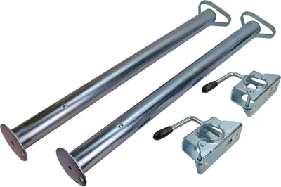 Produktbild von Set 700mm Anhänger Stützen Rohrstützen Abstellstützen Stütze + Klemmhalter 48mm