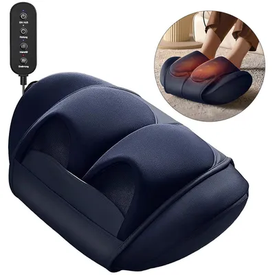 Produktbild von Bein- & Fußmassagegerät mit Wärme, Knetmassage Fußsohlen Waden, Fernbedienung, 3 Stufen, 15min Timer, Geschenke FüR Mama, Papa Und Freunde