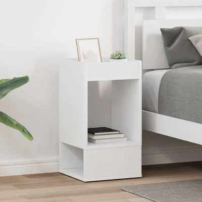 Produktbild von "Schlussverkauf" Beistelltisch 2 Stück - Wohnzimmer Sofatisch - Weiß 30x30x56 cm Holzwerkstoff  C13652