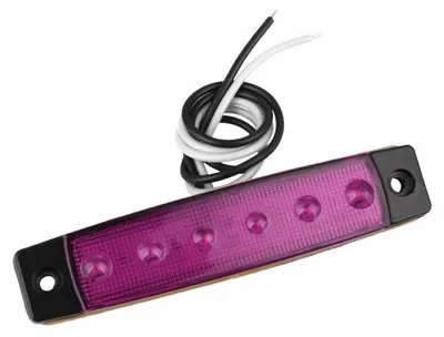 Produktbild von LED-Markierungsleuchte, Positions-/Begrenzungslicht, Licht mit 6 LEDs, 12 V, lila