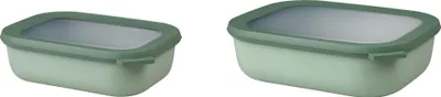 Produktbild von Mepal - Mikrowellengeschir set 2 teilig Cirqula - Mikrowellen Geschir - Geeignet für Kuhlschrank, Gefrierschrank & Mikrowellengeschirr - 3 l - Nordic sage