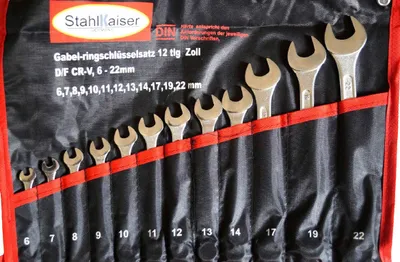Produktbild von Gabel-Ringschlüssel Maulringschlüssel Set 12 tlg.