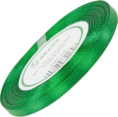 Obrázok produktu pre Zelená saténová stuha 6 mm - 32mb