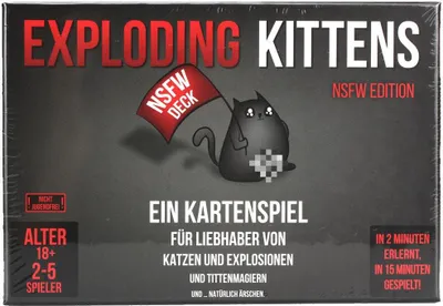 Zdjęcie produktu dla Asmodee Exploding Kittens NSFW Edition, Gra karciana, Gry hazardowe, 18 lat(a), 15 min