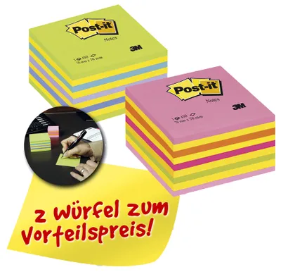 Immagine prodotto di Post-it 2028NX2 blocco note adesive 76 x 76 mm confezione valore assortita