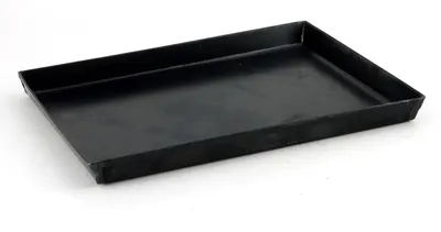 Immagine prodotto di Teglia rettangolare, dimensioni 35 x 28 x 3 cm, in lamiera blu, con rivestimento nero