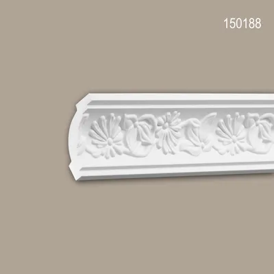 Produktbild von PROFHOME 150188 Eckleiste aus Polyurethan Deckenleiste Stuckleiste 2 m