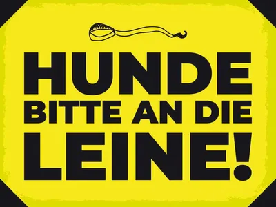 Produktbild von vianmo Holzschild 30x40 cm Hunde bitte an die Leine Warnschild Hinweisschild